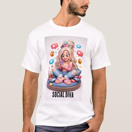 social diva  T-Shirt (Vorderseite)