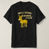 Social Energy Loading Failed Funny Introvert  T-Shirt (Design vorne)