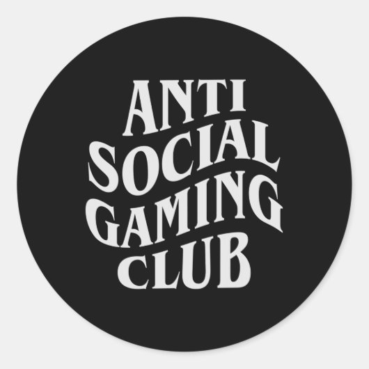 Social Gaming Club Funny Video Game Player Runder Aufkleber (Vorderseite)