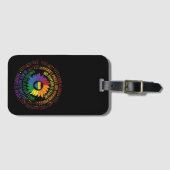 Social Justice Rainbow Colors Word Art Gepäckanhänger (Vorderseite (Horizontal))