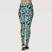Social Leopard Print Pattern Leggings (Rückseite)
