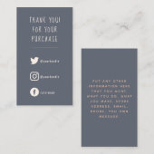 Social Links Kundenanfrage Begleitkarte (Vorne/Hinten)