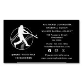 Social Media Baseball Coach Softball Instructor Magnetische Visitenkarte (Vorderseite)