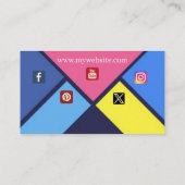 Social Media Business Cards 8 Pack mit 100 Visitenkarte (Rückseite)