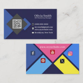 Social Media Business Cards 8 Pack mit 100 Visitenkarte