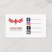 Social Media Business Cards 9 Pack mit 100 Visitenkarte (Rückseite)