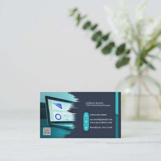 Social Media Business Cards mit 7 Packungen mit 10 Visitenkarte (Stehend Vorderseite)