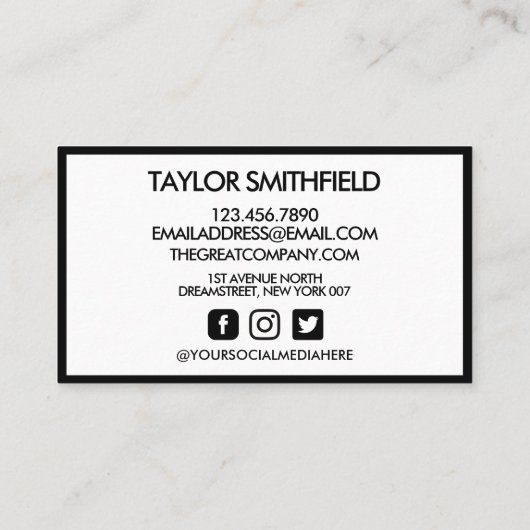 Social Media Butterfly Lashes Nails Visitenkarte (Rückseite)