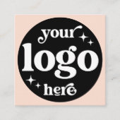 Social Media Connect mit uns Custom Beruflich Quadratische Visitenkarte (Vorderseite)