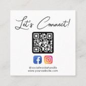 Social Media Connect mit uns Custom Beruflich Quadratische Visitenkarte (Rückseite)