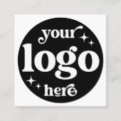 Social Media Connect mit uns Custom Beruflich Quadratische Visitenkarte (Vorderseite)