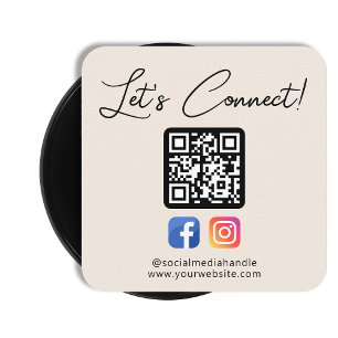 Social Media Connect mit uns Custom Beruflich Quadratische Visitenkarte