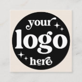 Social Media Connect mit uns Custom Beruflich Quadratische Visitenkarte (Vorderseite)