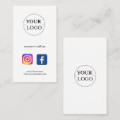 Social Media Connect mit uns Visitenkarte (Vorne/Hinten)