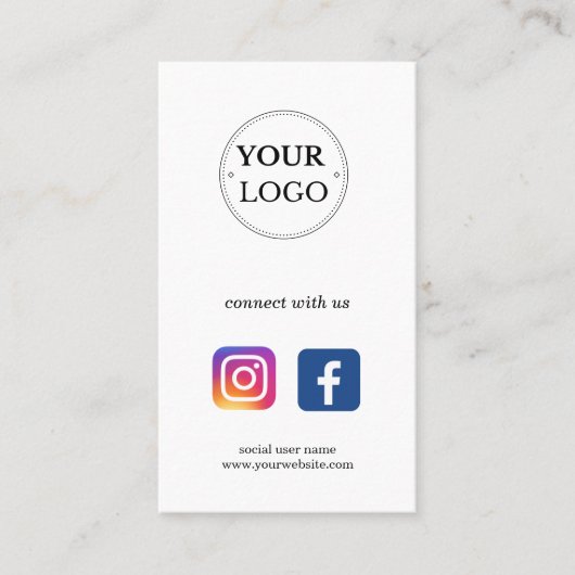 Social Media Connect mit uns Visitenkarte (Vorderseite)