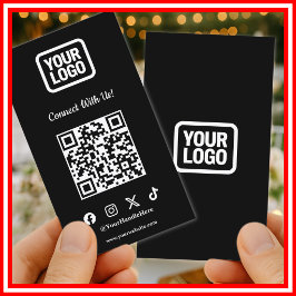 Social Media Connect With Us Instagram TikTok X QR Visitenkarte