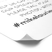 Social Media Custom Wedding Hashtag Poster (Ecke)