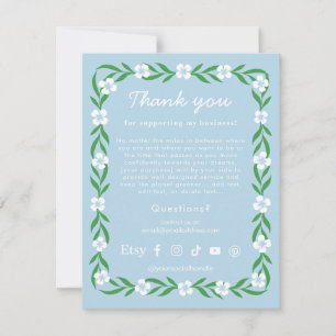 Social Media Danke Kunden Card