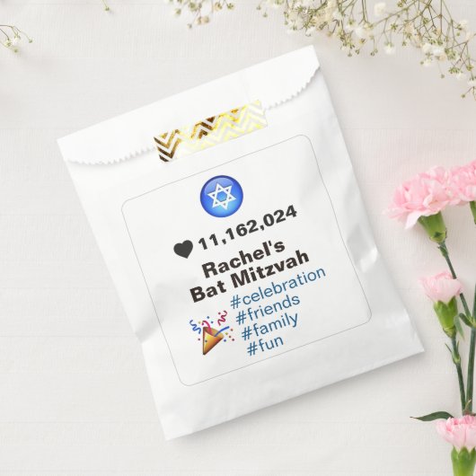 Social Media Emoji Bat Mitzvah oder Bar Mitzvah Geschenktütchen (Versiegelt)
