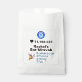 Social Media Emoji Bat Mitzvah oder Bar Mitzvah Geschenktütchen (Vorderseite)