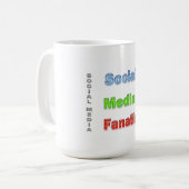 Social Media Fanatic Kaffeetasse (Vorderseite Links)