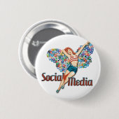 Social Media Feen Pin-up Button (Vorne & Hinten)