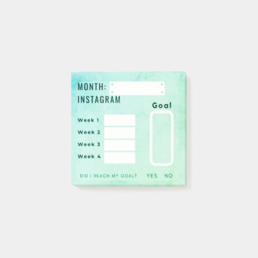 Social Media Follower-Tracker Post-It® Notizen (Vorderseite)