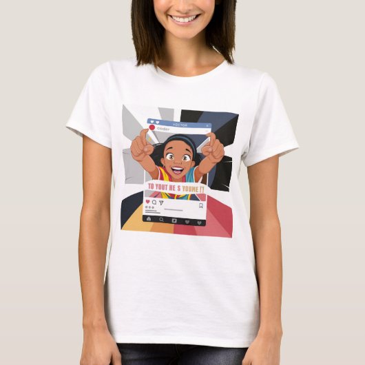 Social Media Frame Fun Kids T - Shirt Design (Vorderseite)