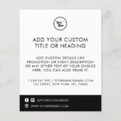 Social Media für Minimalistische Firmenlogos Flyer (Hinten)