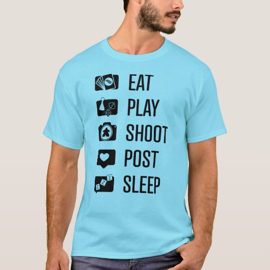Social Media Gamer Black Art Mens Shirt (Vorderseite)