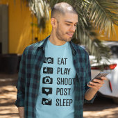 Social Media Gamer Black Art Mens Shirt