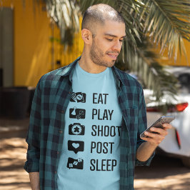 Social Media Gamer Black Art Mens Shirt