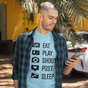 Social Media Gamer Black Art Mens Shirt