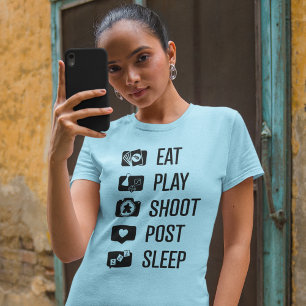 Social Media Gamer Black Art Womens Shirt