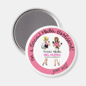 Social Media Girlfriends Magnet (Vorderseite/Rückseite)