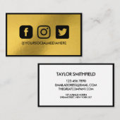 Social Media Golden Foil Paradies für Kletterhexen Visitenkarte (Vorne/Hinten)