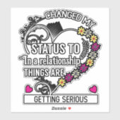 Social Media hat meinen Status-Aufkleber geändert Aufkleber (Blatt)