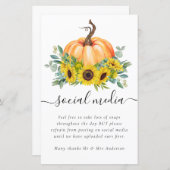 Social Media Hochzeit Anfrage Sonnenblumen Kürbis (Vorne/Hinten)