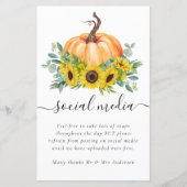 Social Media Hochzeit Anfrage Sonnenblumen Kürbis (Vorderseite)