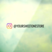 Social-Media-Icon & Dein Instagram-Name Fensteraufkleber (Blatt 3)