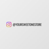 Social-Media-Icon & Dein Instagram-Name Fensteraufkleber (Blatt)