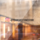 Social-Media-Icon & Dein Instagram-Name Fensteraufkleber (Blatt 2)