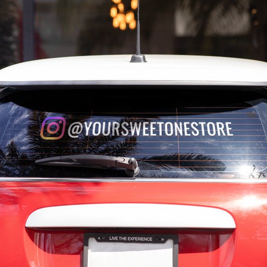 Social Media Icon & Instagram Handle Name Car Fensteraufkleber