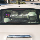 Social-Media-Icon und Instagram-Handle-Name Auto Fensteraufkleber