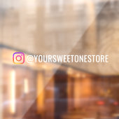 Social-Media-Icon und Instagram-Handle-Name Auto Fensteraufkleber (Blatt 2)