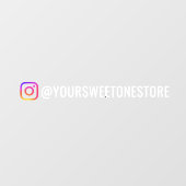 Social-Media-Icon und Instagram-Handle-Name Auto Fensteraufkleber (Blatt)