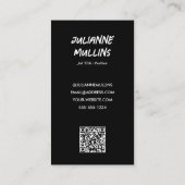 Social Media Influencer QR Code Visitenkarte (Rückseite)