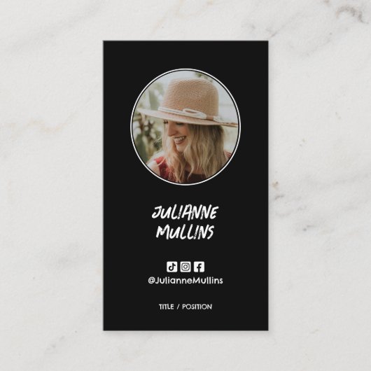 Social Media Influencer QR Code Visitenkarte (Vorderseite)