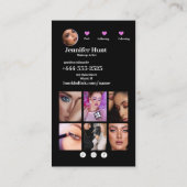 Social Media Influencer Trendy Style QRcode Visitenkarte (Rückseite)