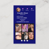 Social Media Influencer Trendy Style QRcode Visitenkarte (Rückseite)